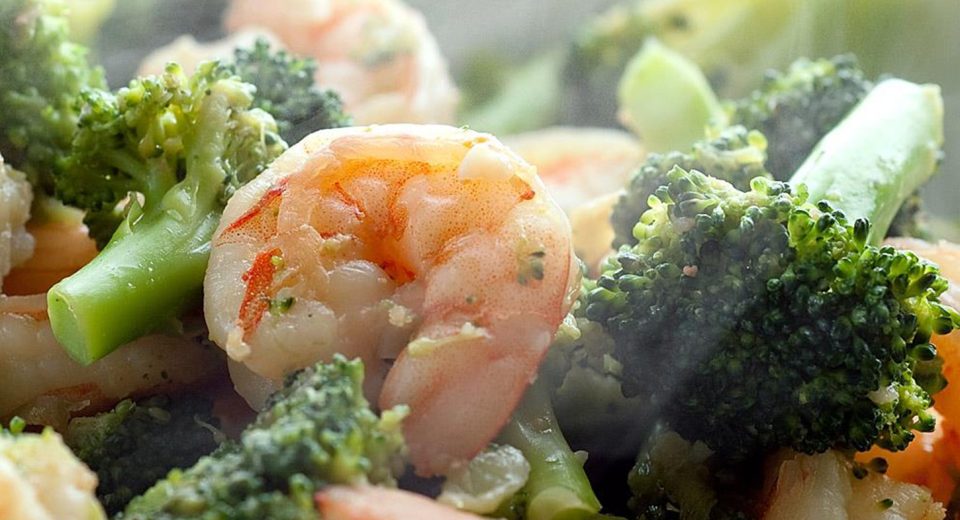 broccoli and shrimp at China Gourmet