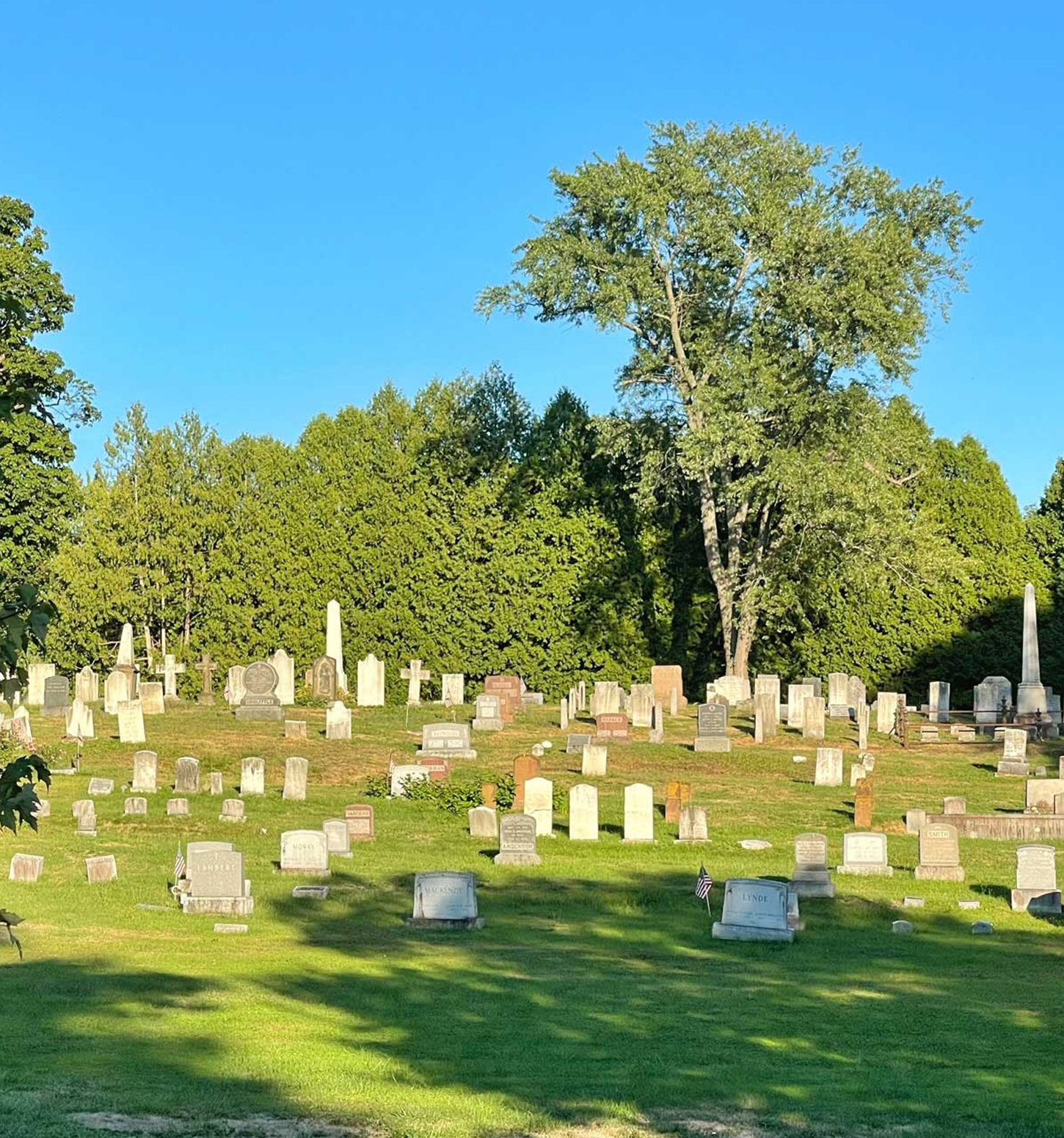 gravestones at Federal Street Cemetery