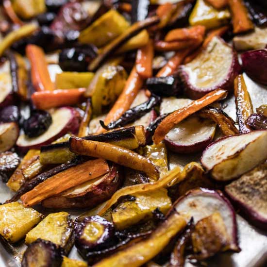 roasted autumn vegetables