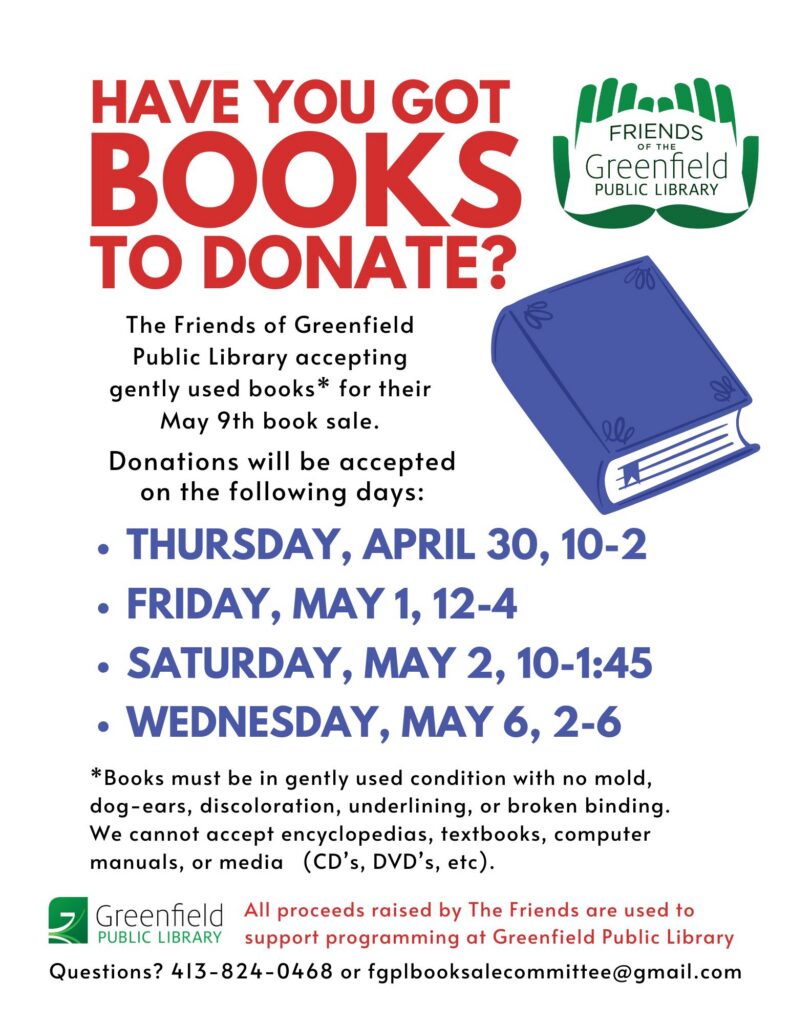 2026 May Sale book donations