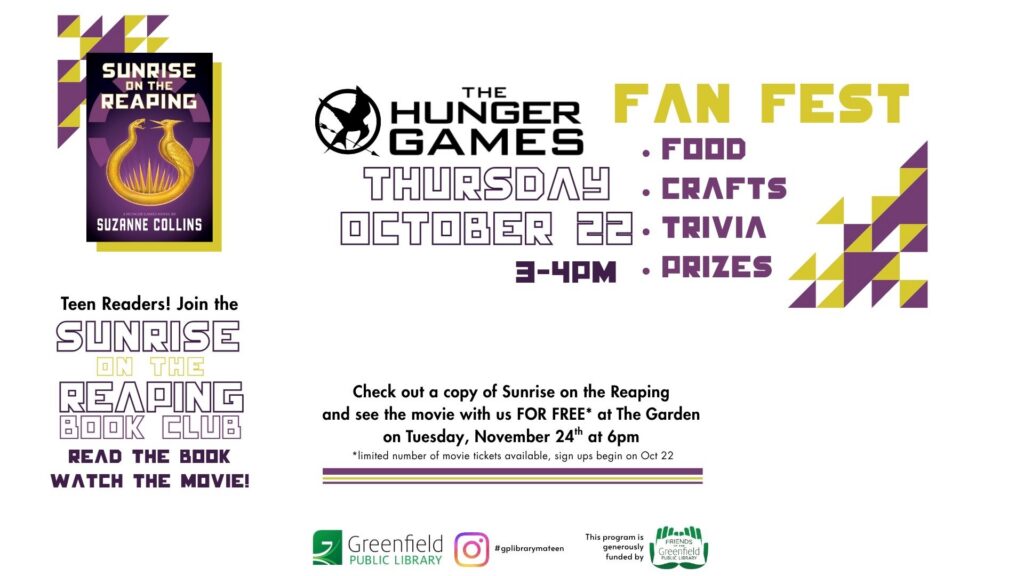 Sunrise on the Reaping Book Club & Hunger Games Fan Fest
